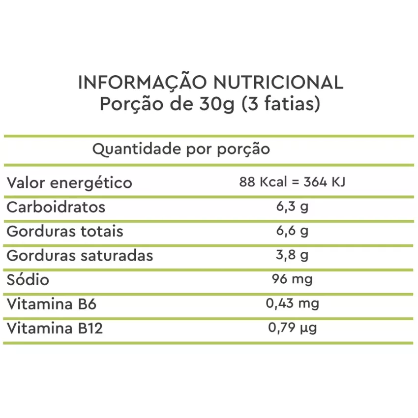 Queijo Mussarela de Castanha de Caju Fatiado - Vegano 150g - Vida Veg