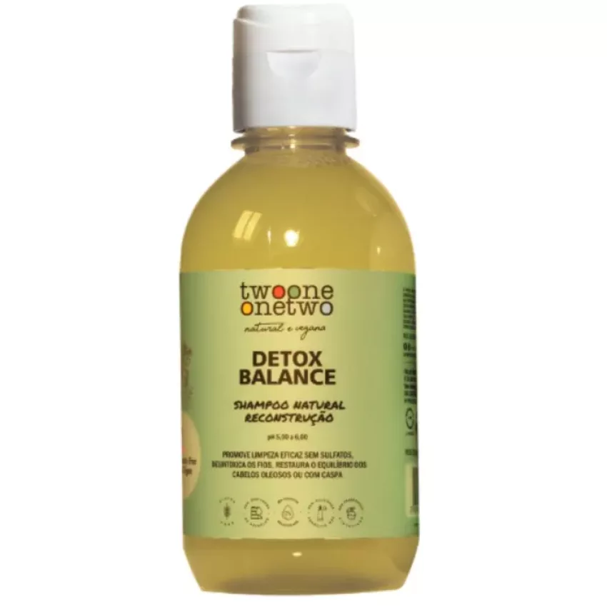 Shampoo Natural Detox Balance - Cabelos Oleosos ou com Caspa - Twoone Onetwo