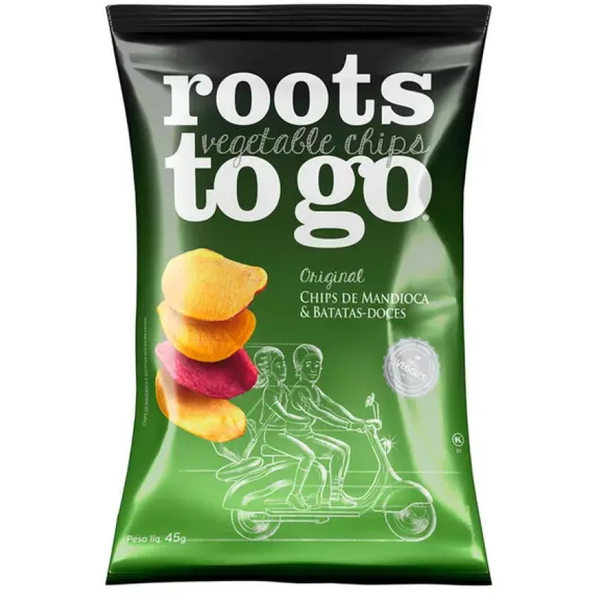 Chips de Mandioca e Batata-doce 45g - Roots to Go