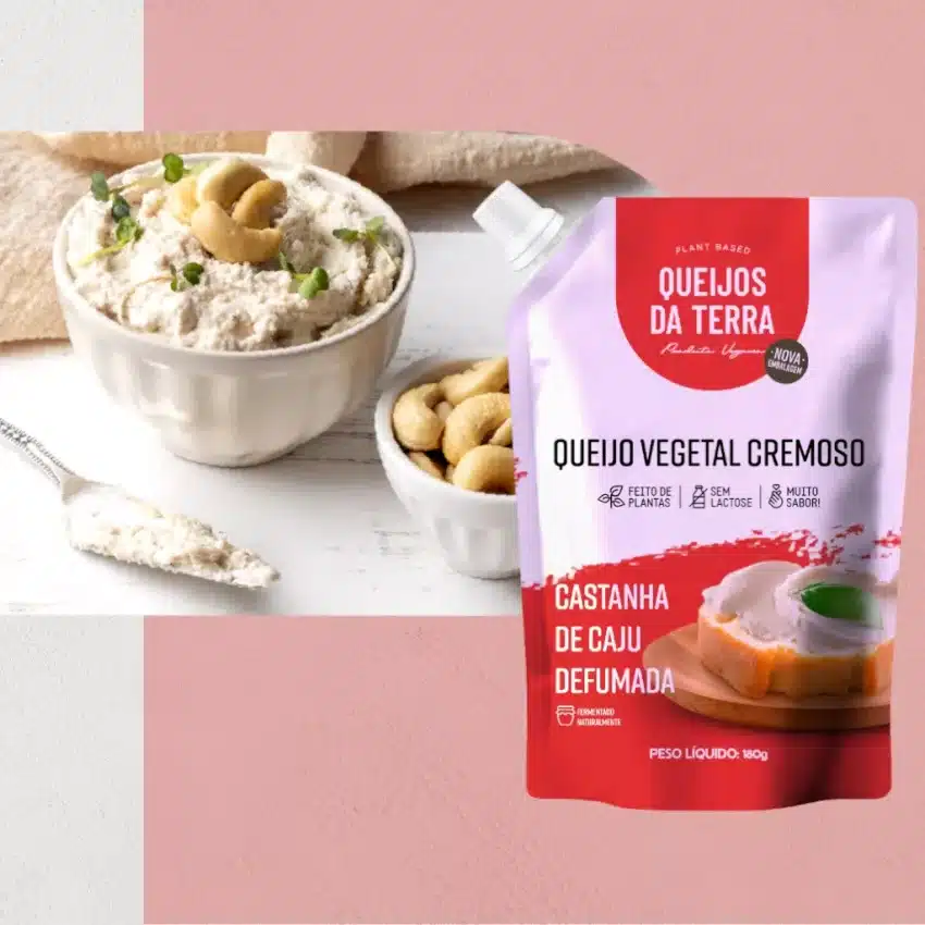 Queijo Cremoso de Castanha de Caju Defumada 180g - Queijos da Terra